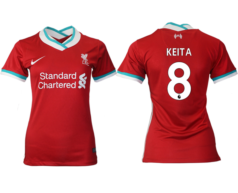 Women 2020-2021 Liverpool home aaa version #8 red Soccer Jerseys->liverpool jersey->Soccer Club Jersey
